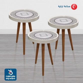 طاولة تقديم وخدمة خشب 3 قطعة , R117