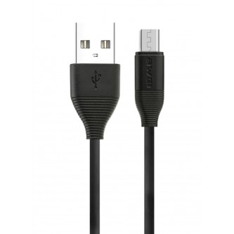 أوي كابل شحن ومزامنة البيانات بمنفذ Micro USB أسود 1 متر